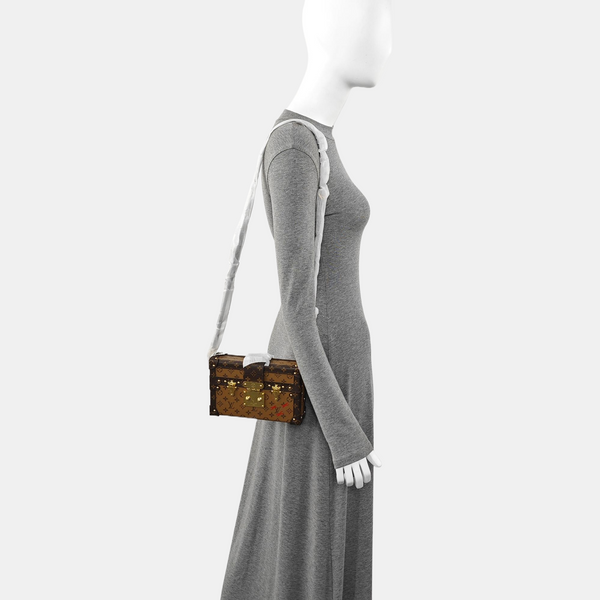 PETITE MALLE Monogram Coated Canvas Brown