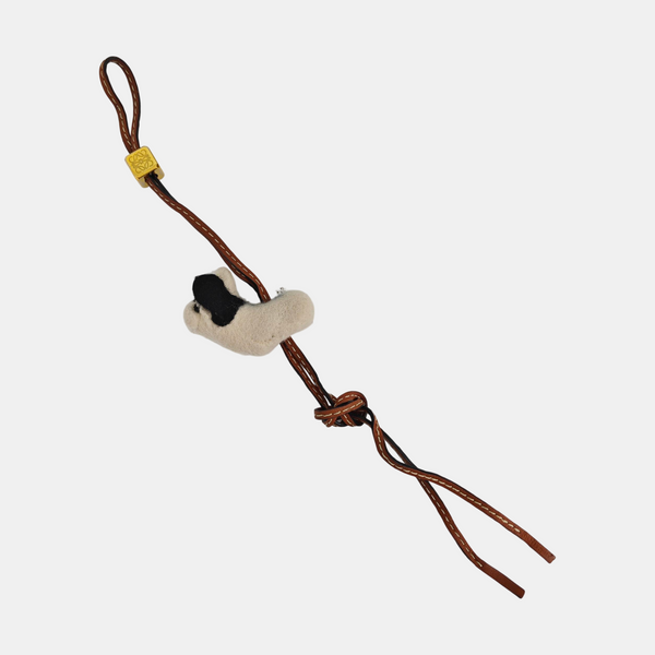 Colgante de bolso de cuero marrón oscuro