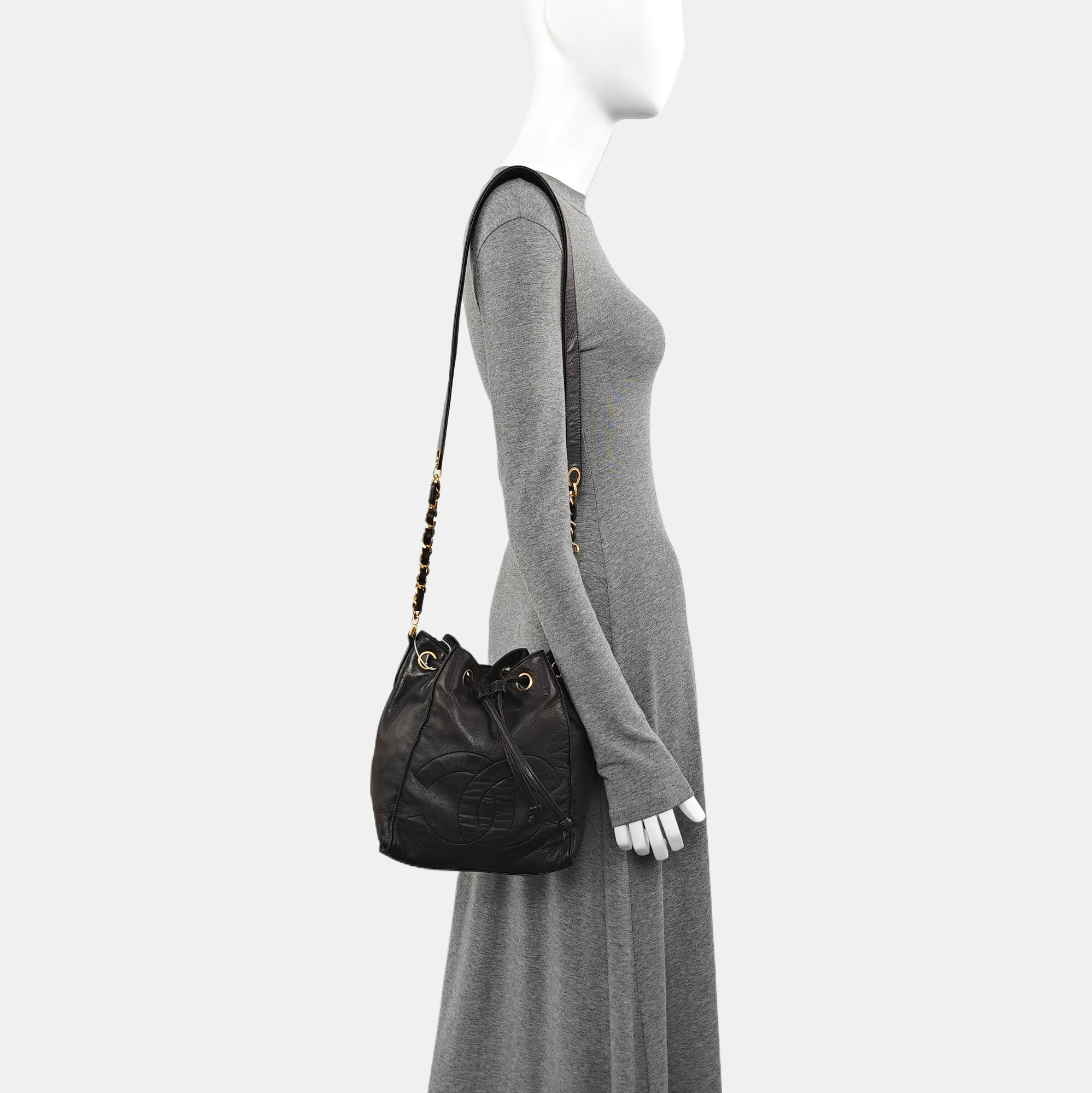 Calfskin Bucket Bag Brown