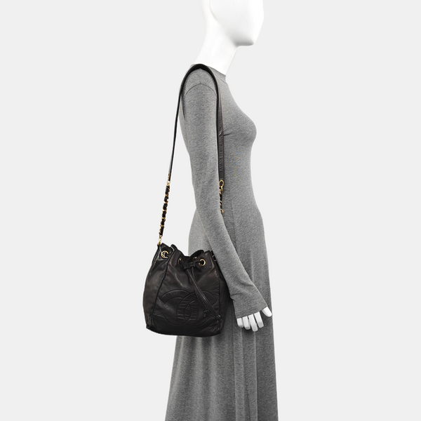 Calfskin Bucket Bag Brown