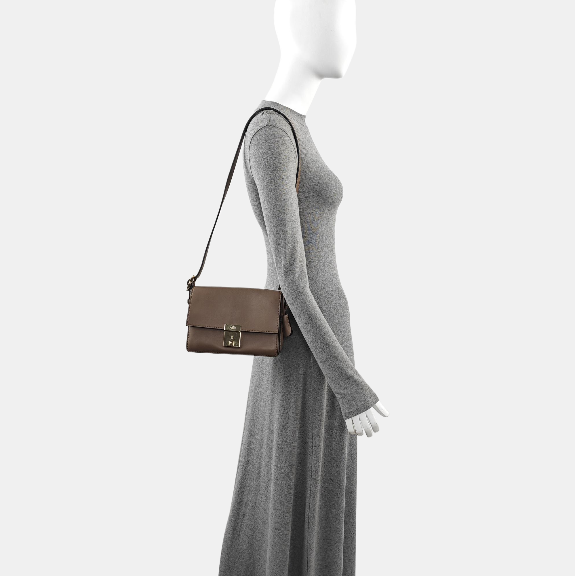 Calfskin Shoulder Bag Gray