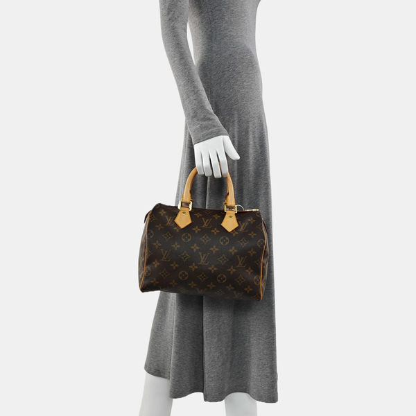 Authenticated pre-owned  SPEEDY 25 Monogram Coated Canvas Brown - Shoulder Bag at Looply