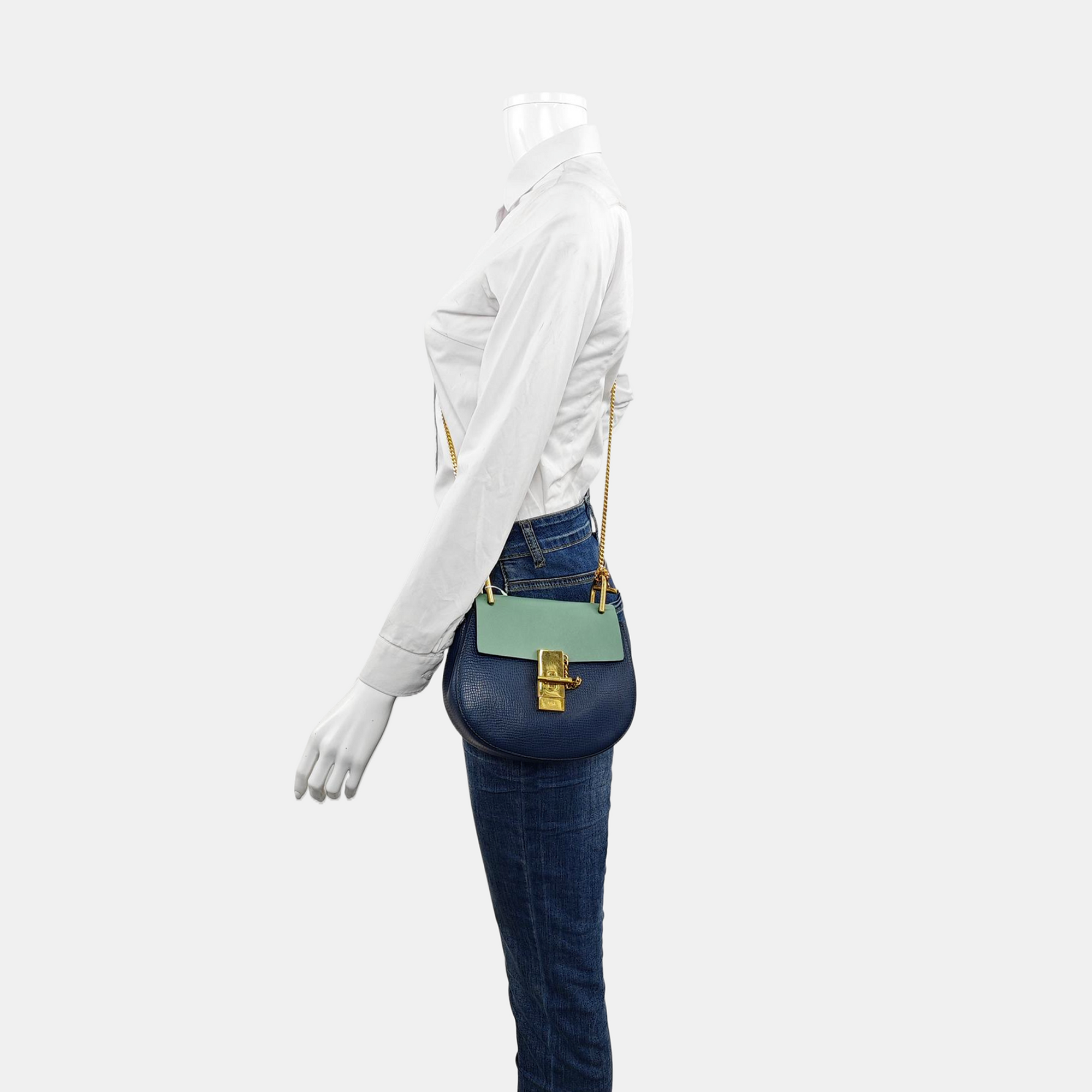 Drew Small Calfskin Blue