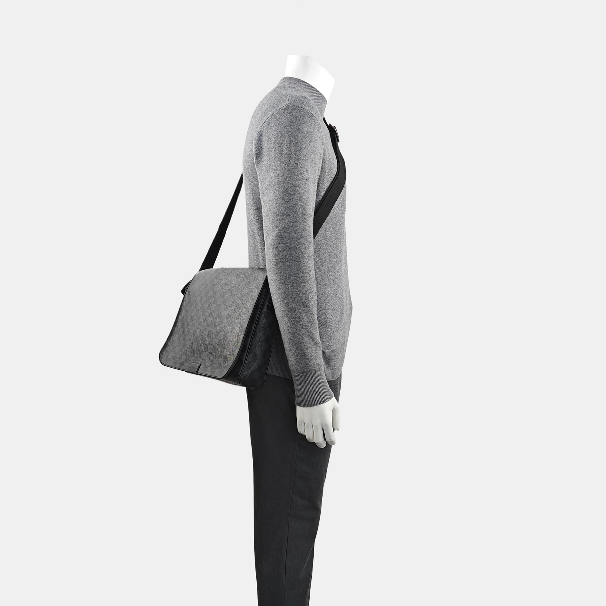 DISTRICT MM Damier Graphite Coated Canvas Gray