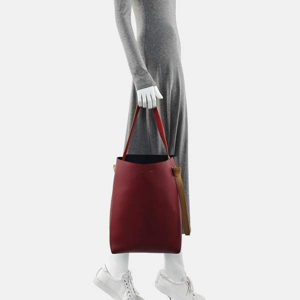 TWISTED CABAS Small Calfskin Red