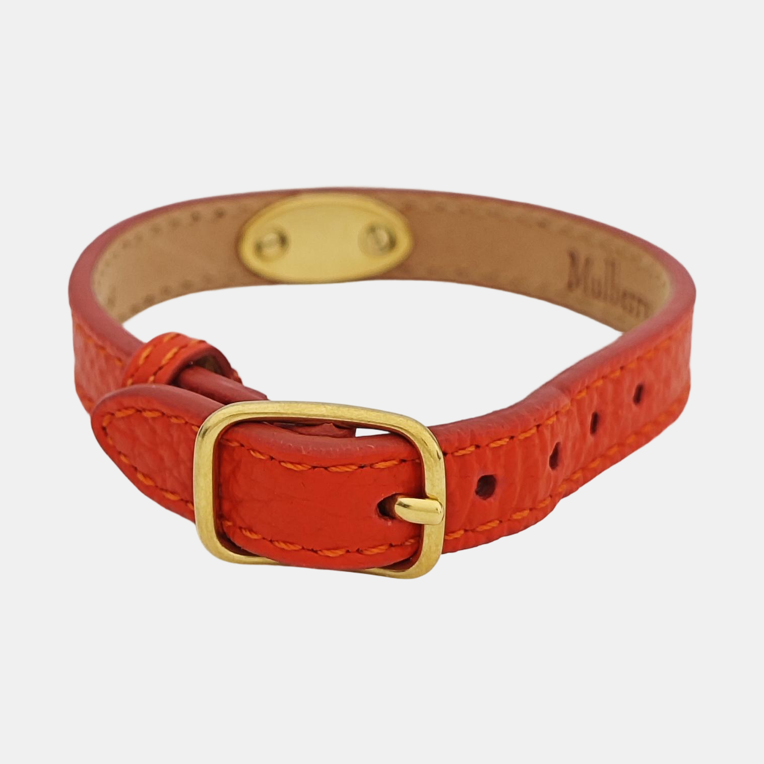Leather Orange Bangle
