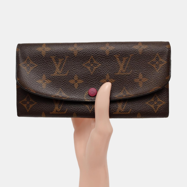 EMILIE Monogram Coated Canvas Brown Wallet