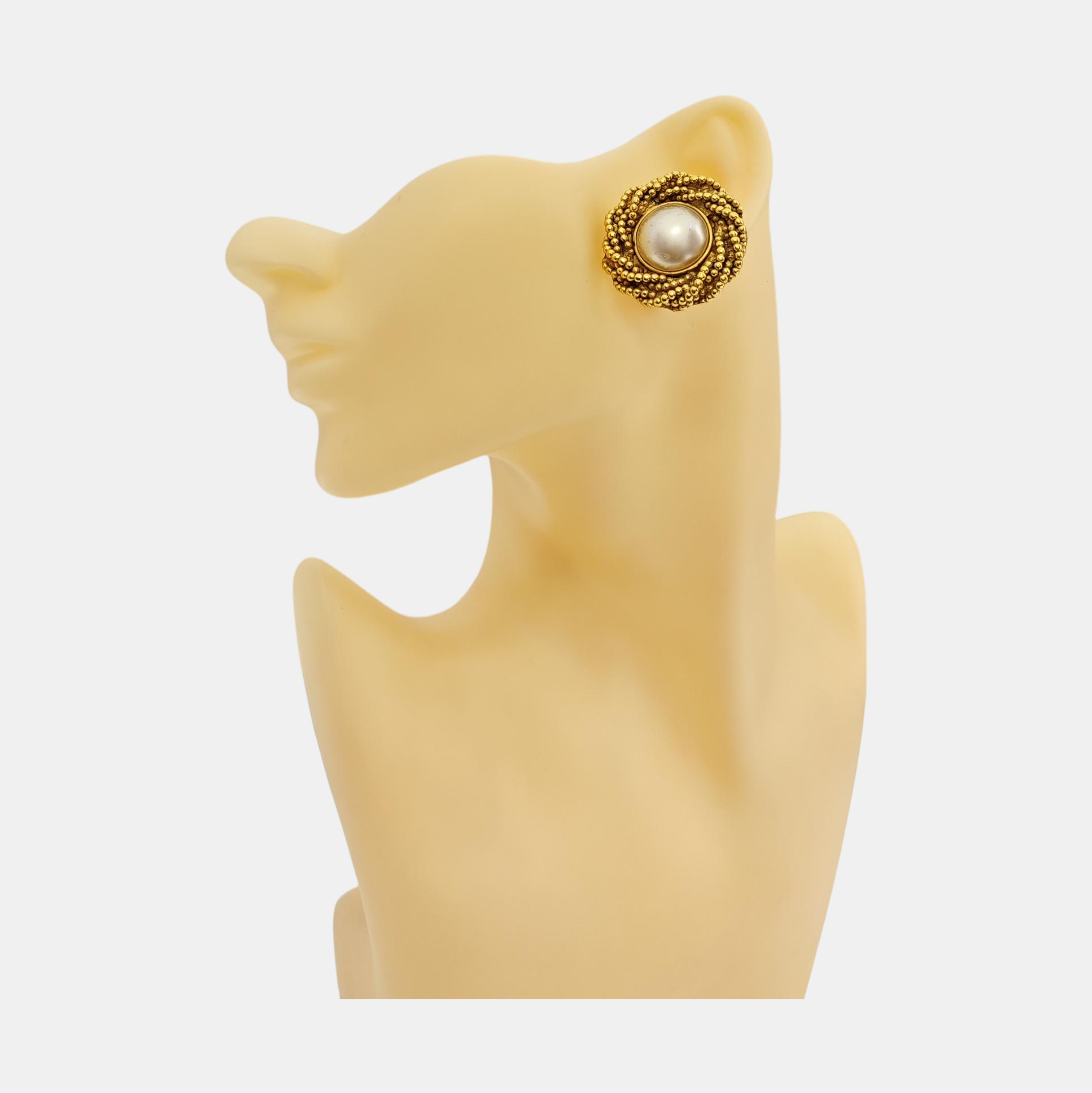 Metal Gold Clip On Earrings