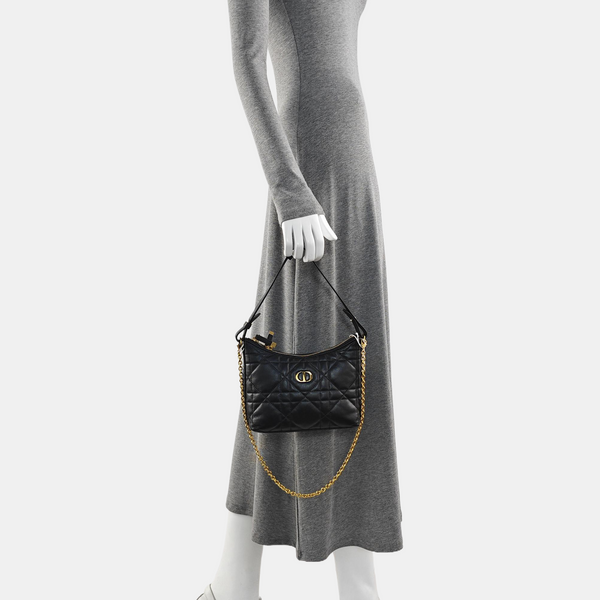 Miss Caro Mini Cannage Lambskin Black