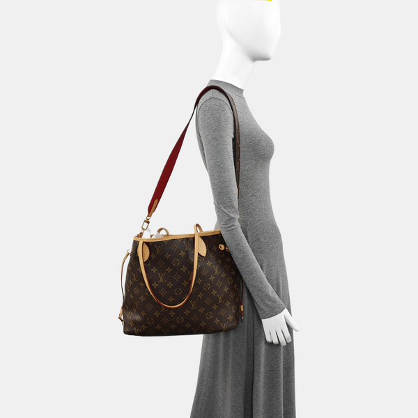 NEVERFULL MM Monogram Coated Canvas Brown