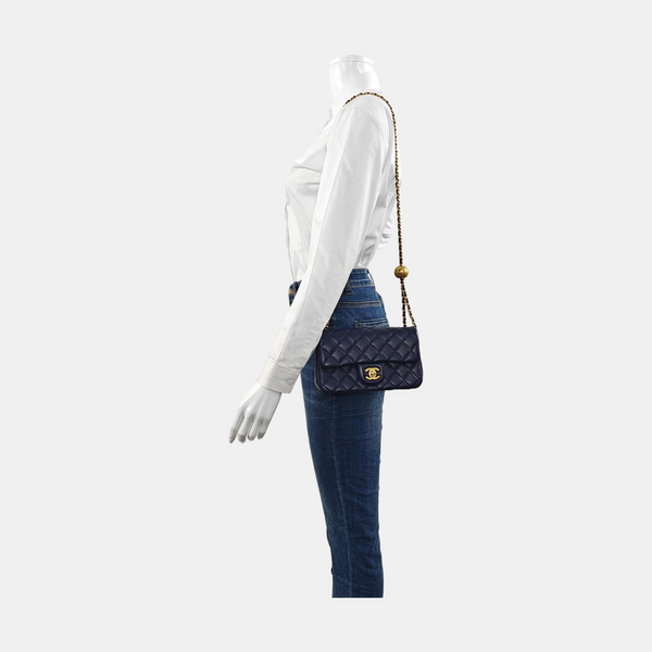 CLASSIC FLAP Mini Quilted Lambskin Blue