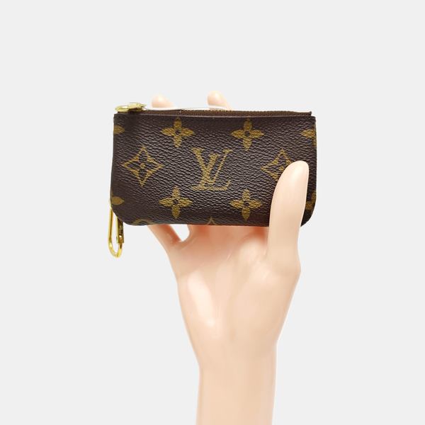 Monogram Coated Canvas Key Pouch Brown