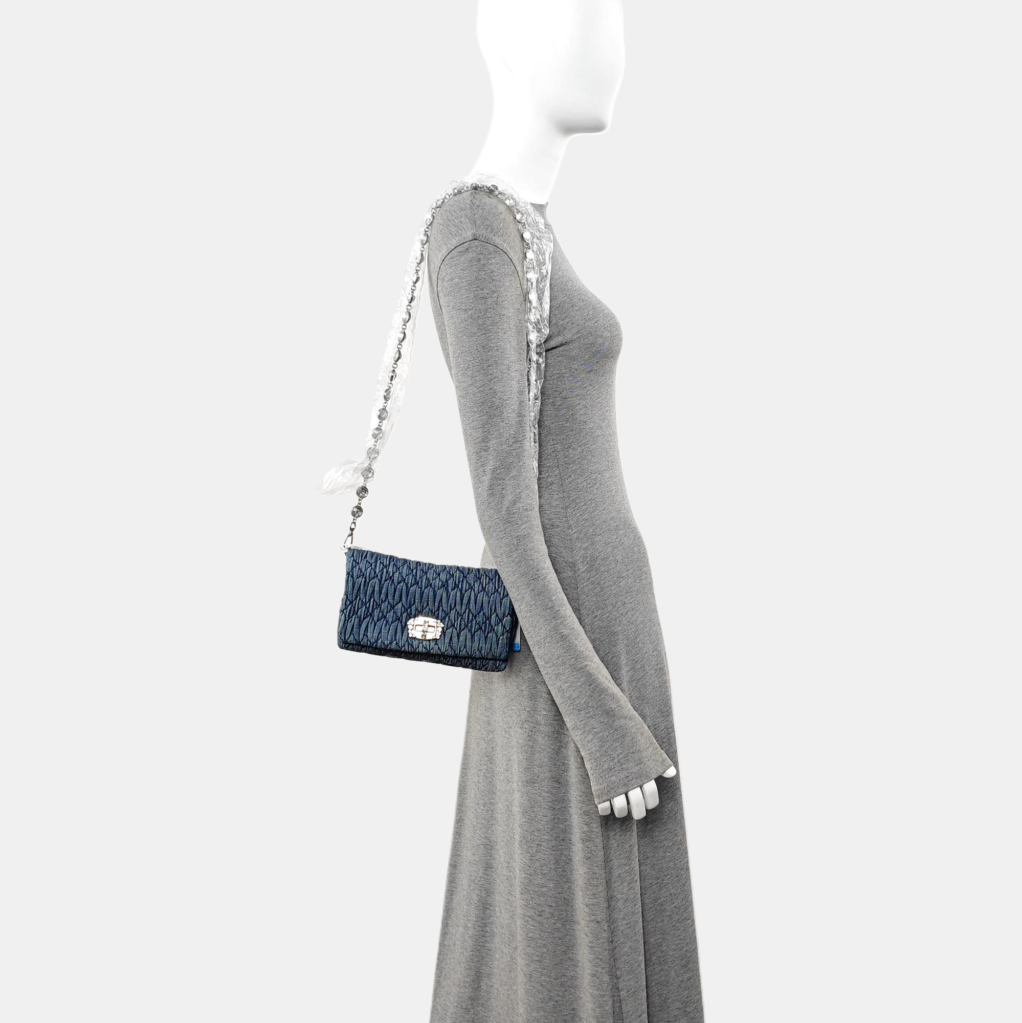 Crystal Quilted Denim Blue