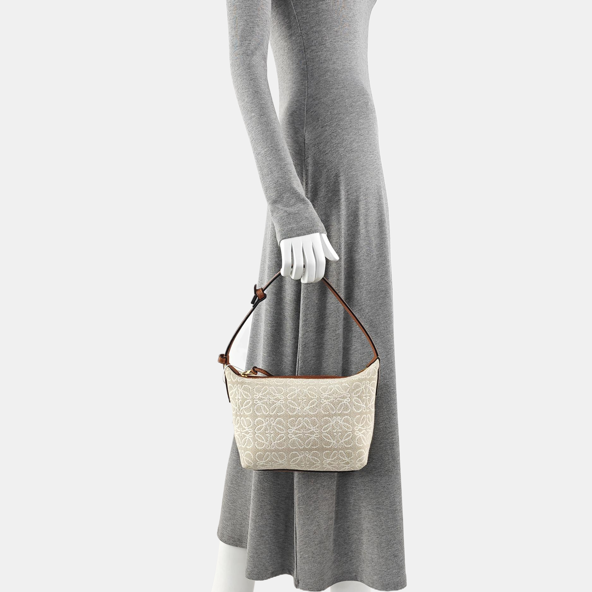 Monogram Canvas Top Handle Bag Beige