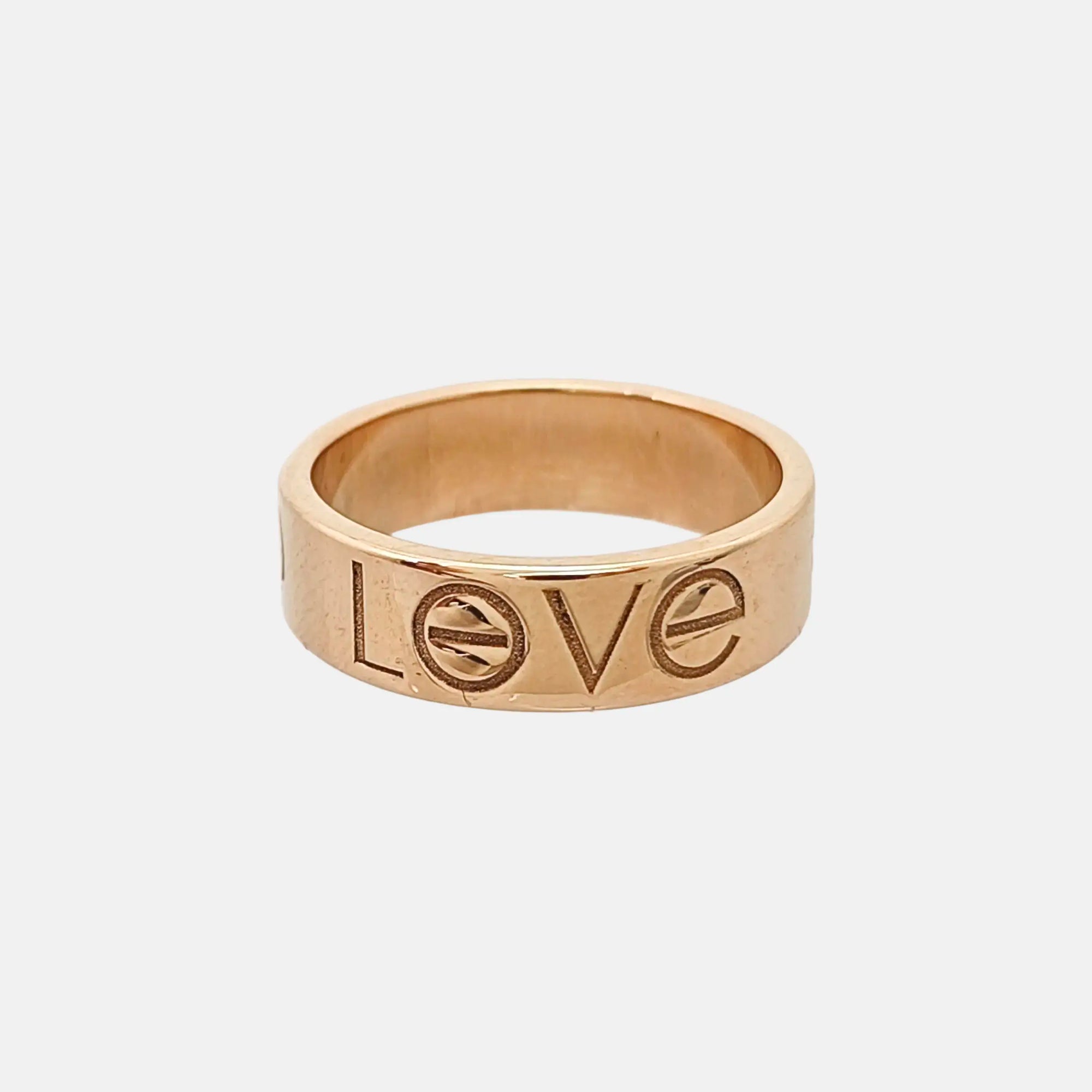 LOVE 18k Rose Gold Ring EU 54