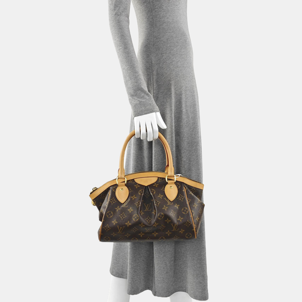Monogram Coated Canvas Shoulder Bag Brown