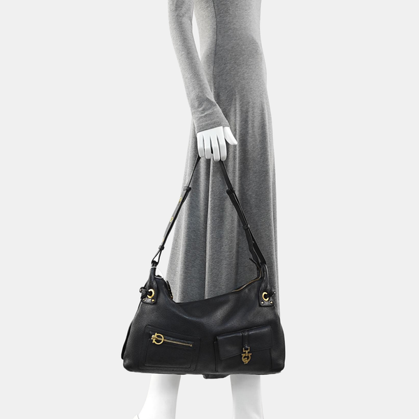 Calfskin Shoulder Bag Black