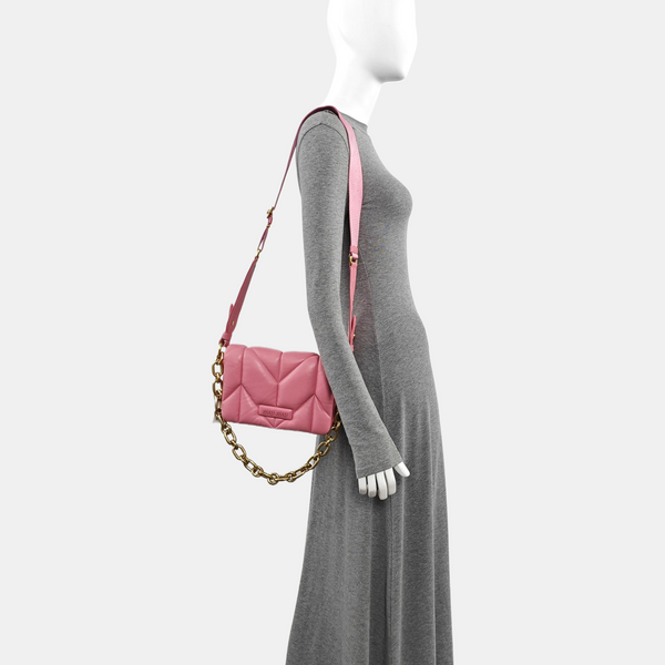 Quilted Lambskin Shoulder Bag Red