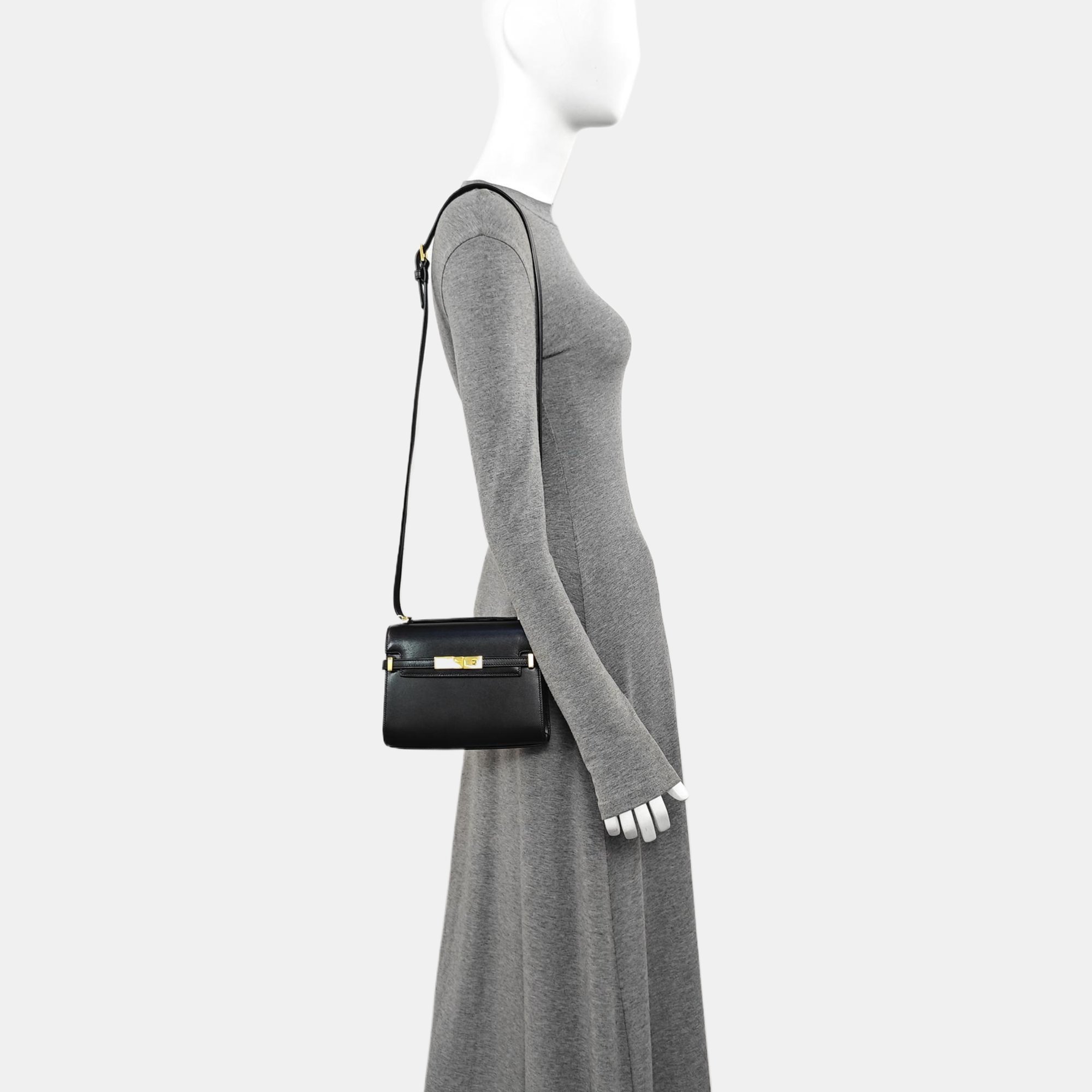 MANHATTAN Mini Calfskin Black