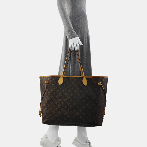 NEVERFULL GM Monogram Coated Canvas Brown