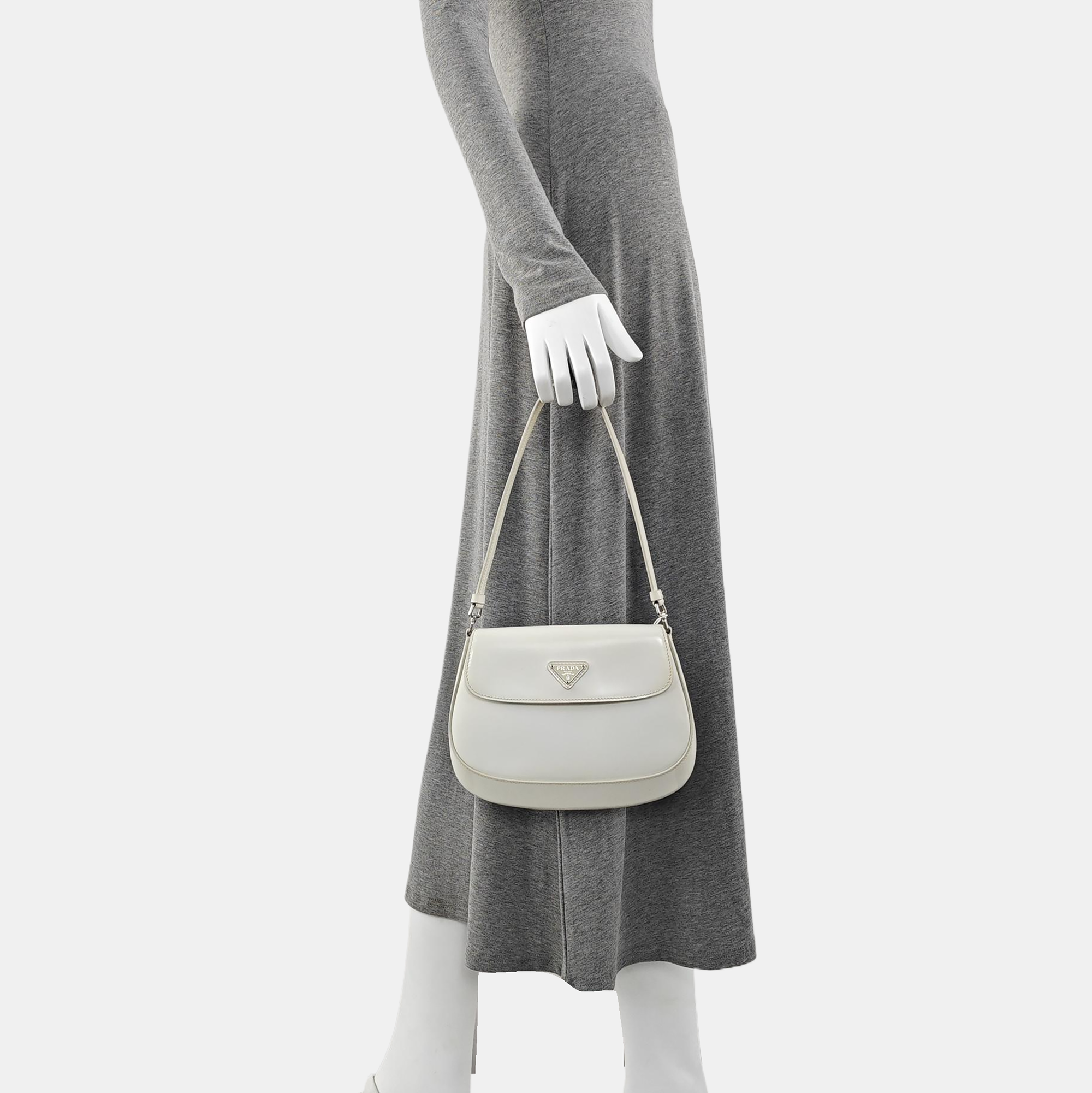 Cleo Saffiano Calfskin White