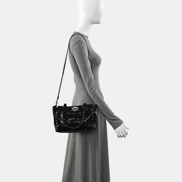 Rockstud Small Patent Leather Black