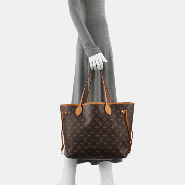 NEVERFULL MM Monogram Coated Canvas Brown