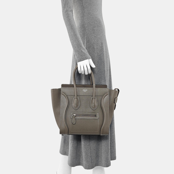 LUGGAGE Quilted Calfskin Gray
