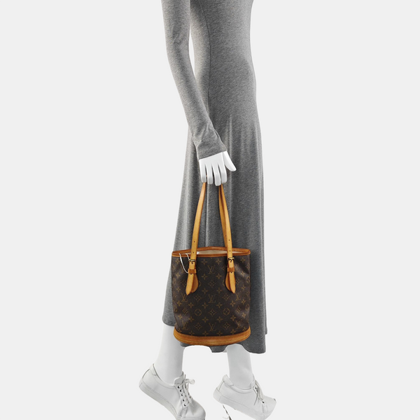 BUCKET PM Monogram Coated Canvas Brown