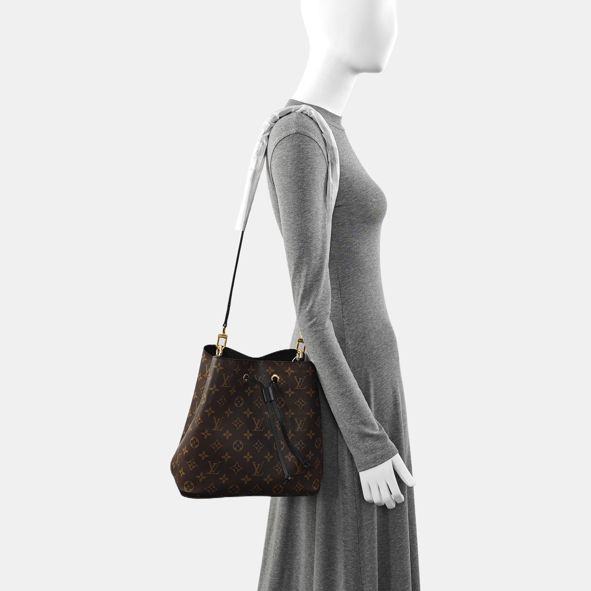 NÉONOÉ MM Monogram Coated Canvas Brown