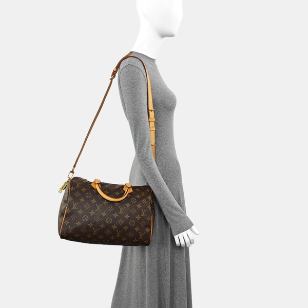 SPEEDY 30 Monogram Coated Canvas Brown