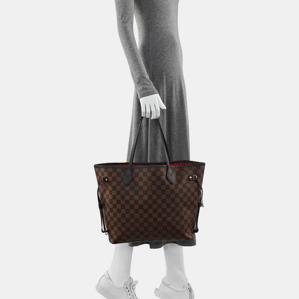 NEVERFULL MM Damier Ebene Coated Canvas Brown