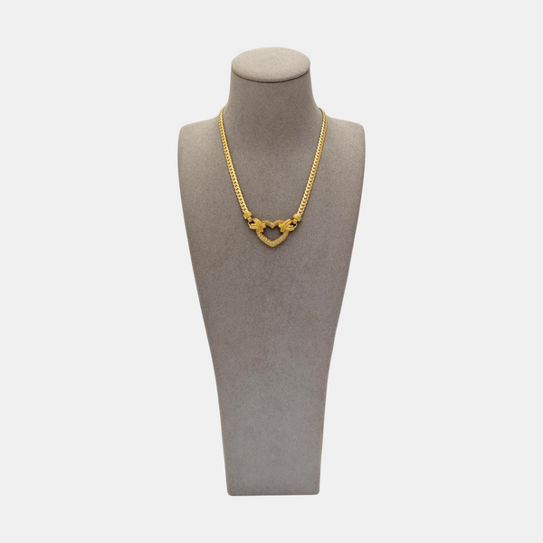 Twist Round Metal Gold Necklace