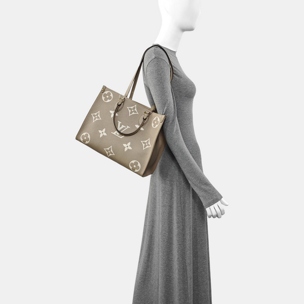 ONTHEGO MM Monogram Calfskin Gray