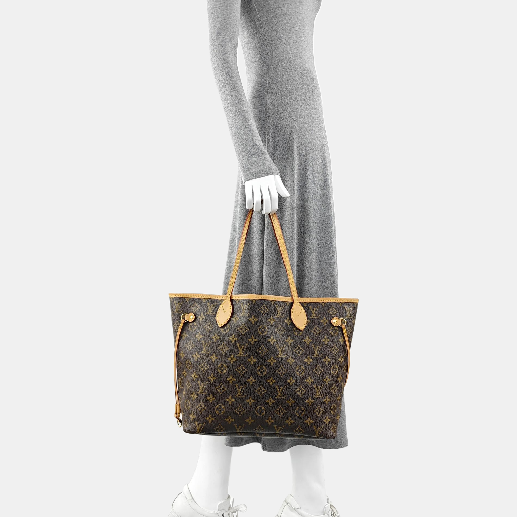 NEVERFULL MM Monogram Coated Canvas Brown