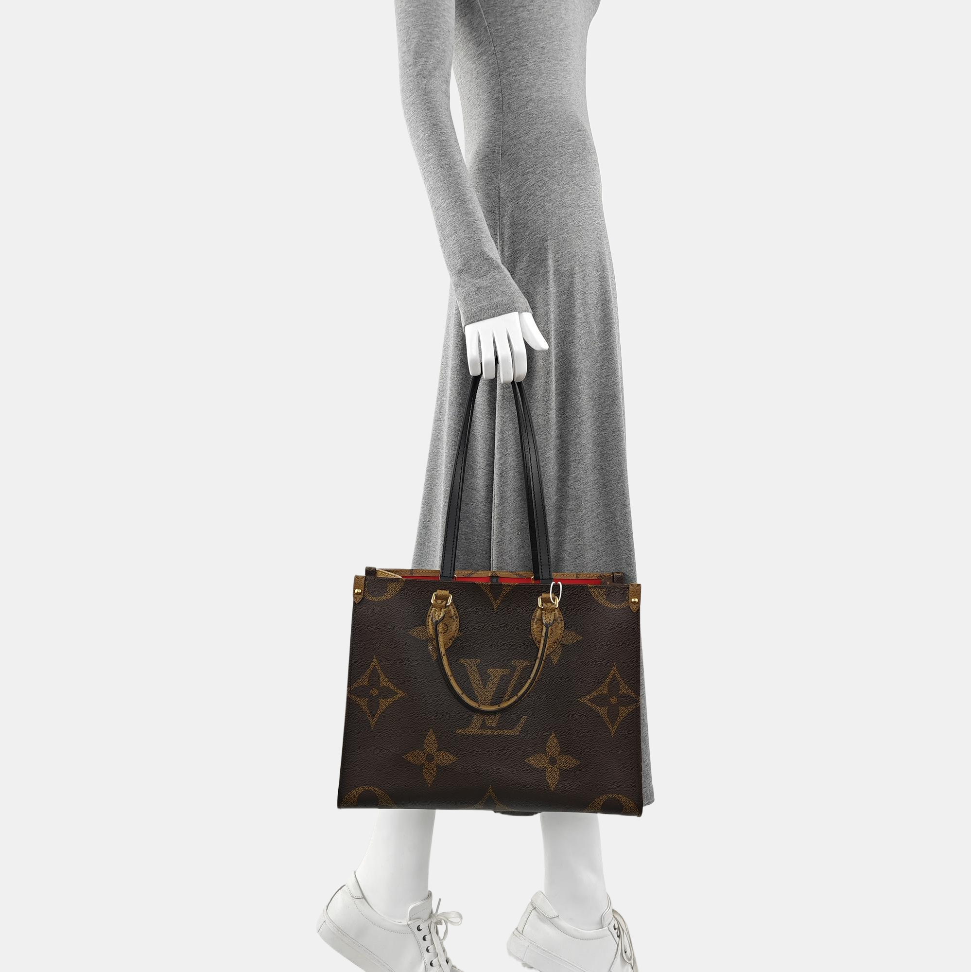 ONTHEGO MM Monogram Coated Canvas Brown