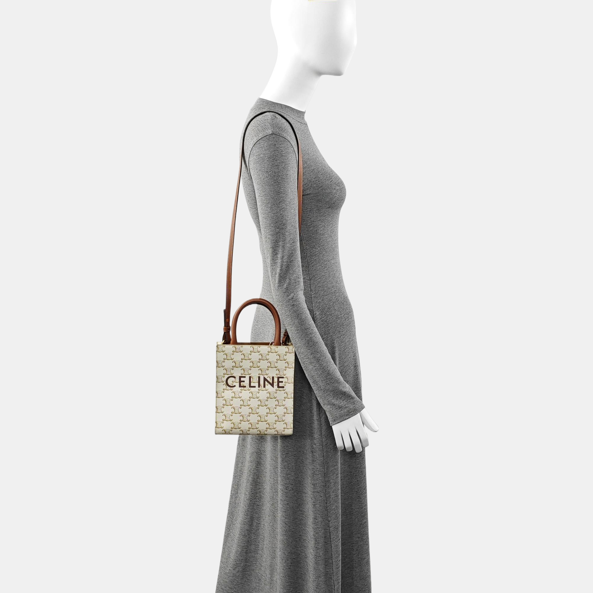 CABAS CELINE Mini Coated Canvas White