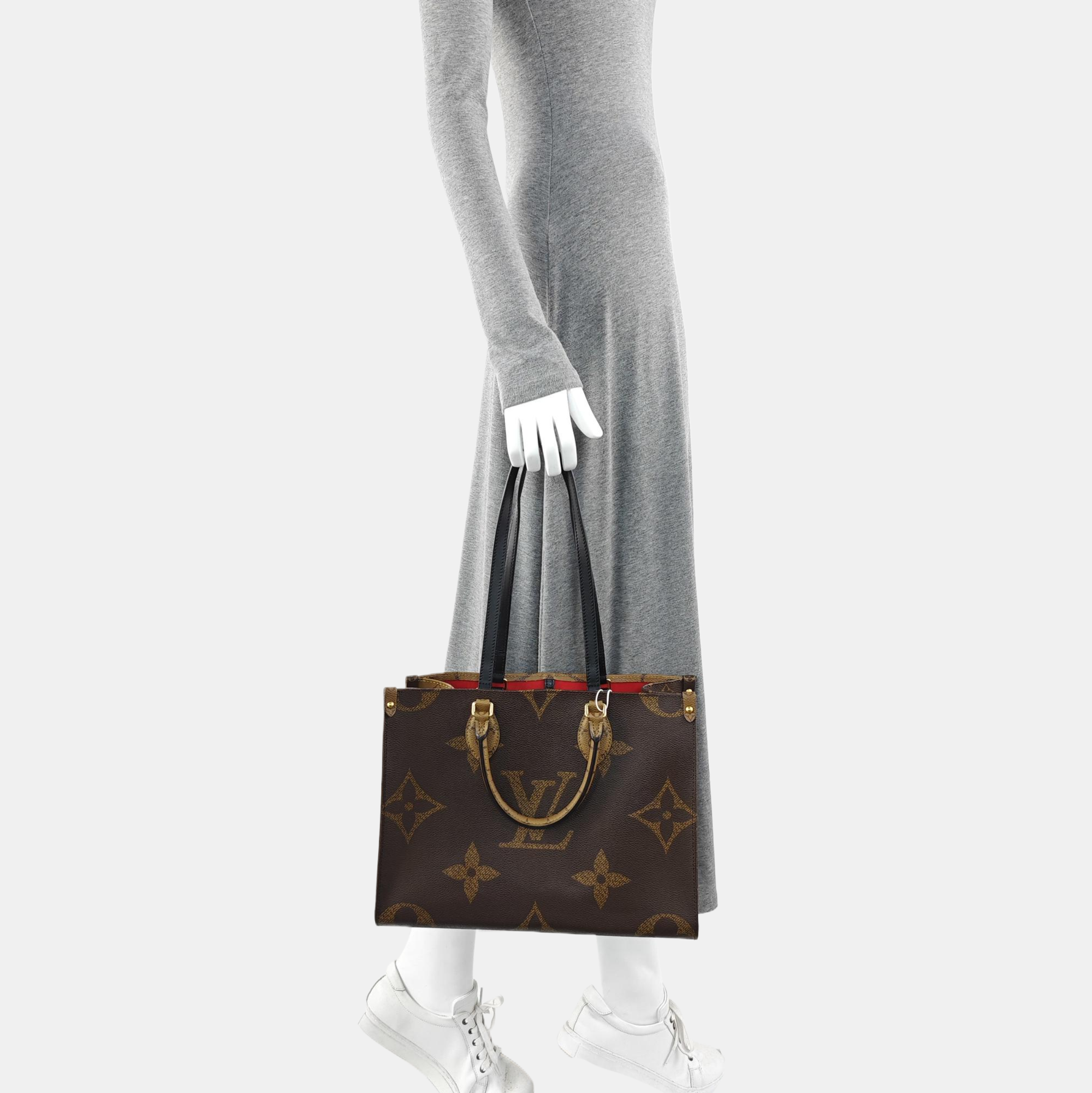 ONTHEGO MM Monogram Coated Canvas Brown