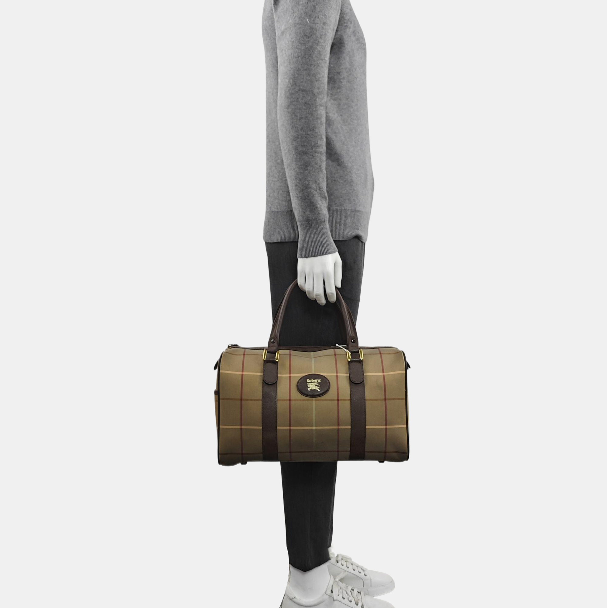 Canvas Top Handle Bag Brown