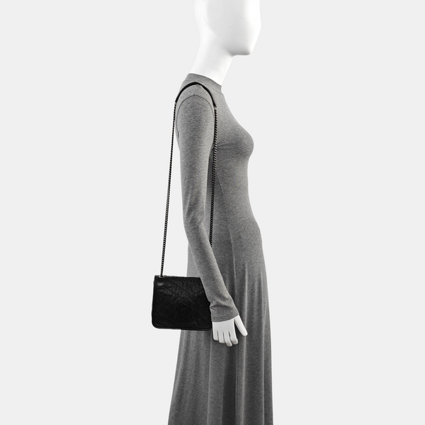 Authenticated pre-owned  NIKI Mini Chevron, Quilted Calfskin Black - Shoulder Bag at Looply