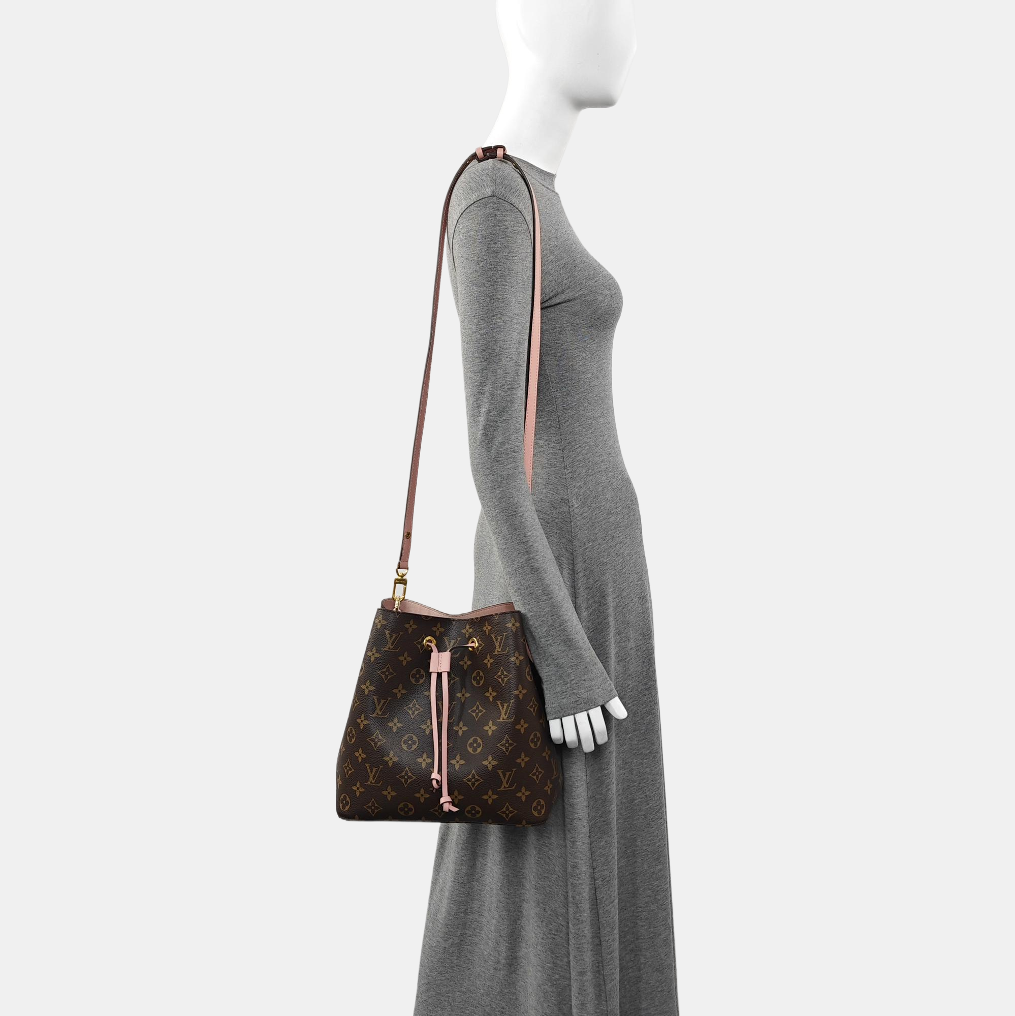 NÉONOÉ MM Monogram Coated Canvas Brown