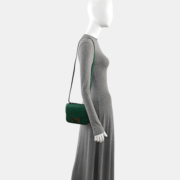 Constance 19 Shiny Porosus Crocodile Green
