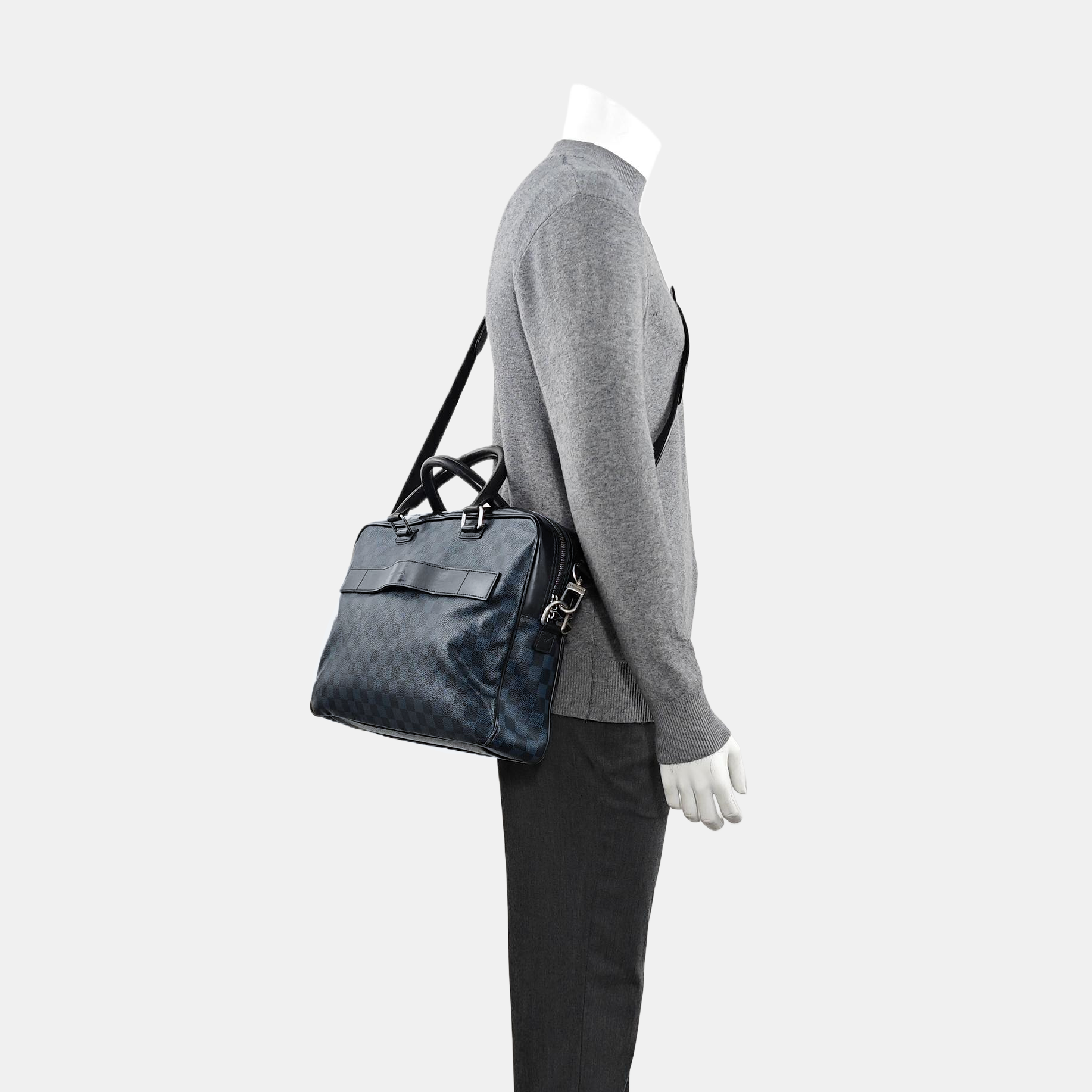PORTE-DOCUMENTS Damier Coated Canvas Blue