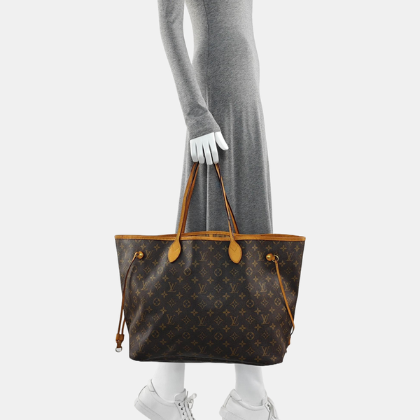 NEVERFULL GM Monogram Coated Canvas Brown