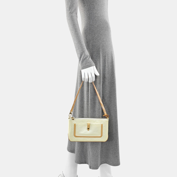 MALLORY SQUARE Monogram Patent Leather White
