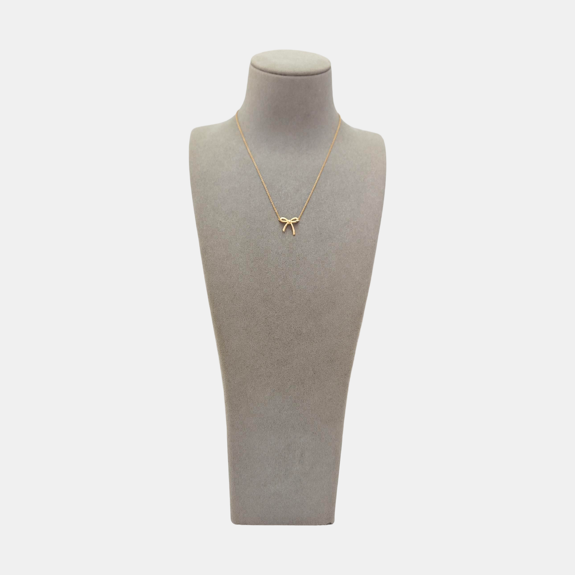 Tiffany Bow 18k Gold Rose Gold Necklace