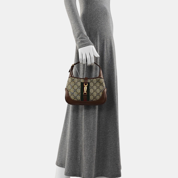 Jackie 1961 Mini Monogram Coated Canvas Beige