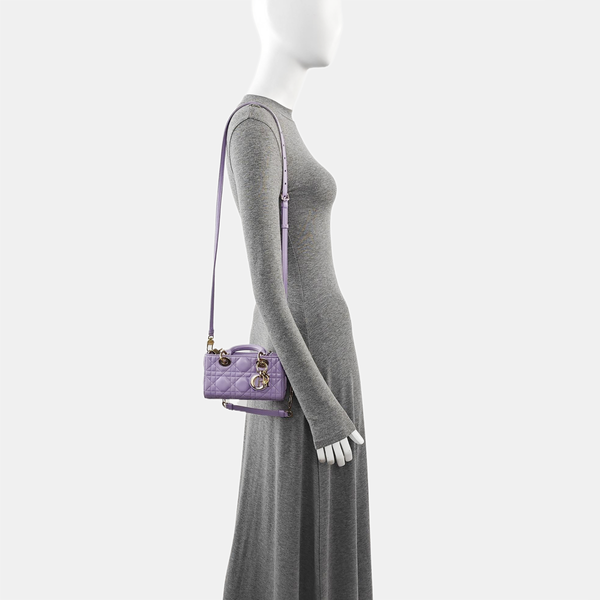Lady D-Joy Super Mini Cannage Lambskin Purple
