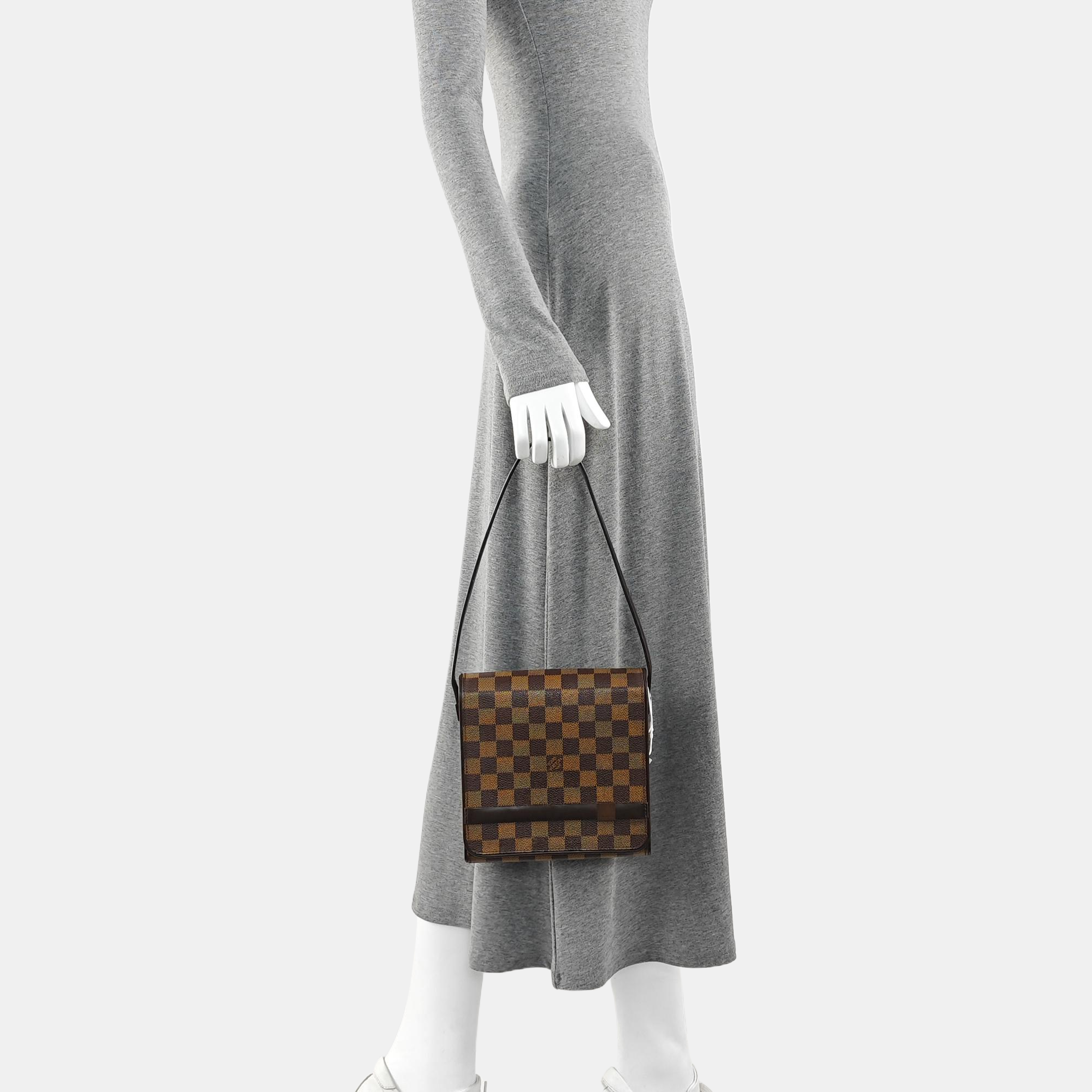 TRIBECA Damier Ebene Coated Canvas Brown