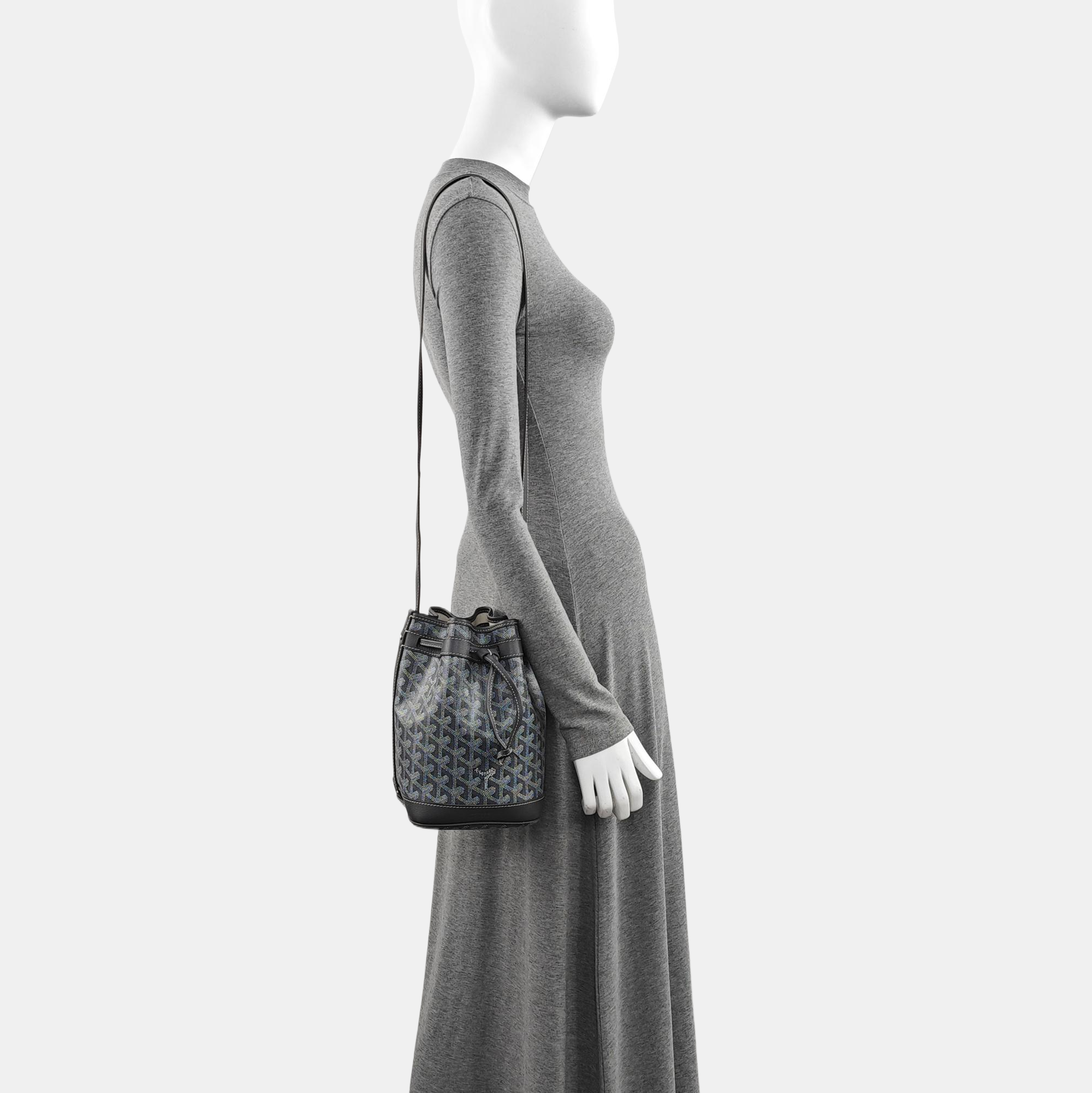 Authenticated pre-owned  Petit Flot Coated Canvas Grey - Bucket Bag at Looply